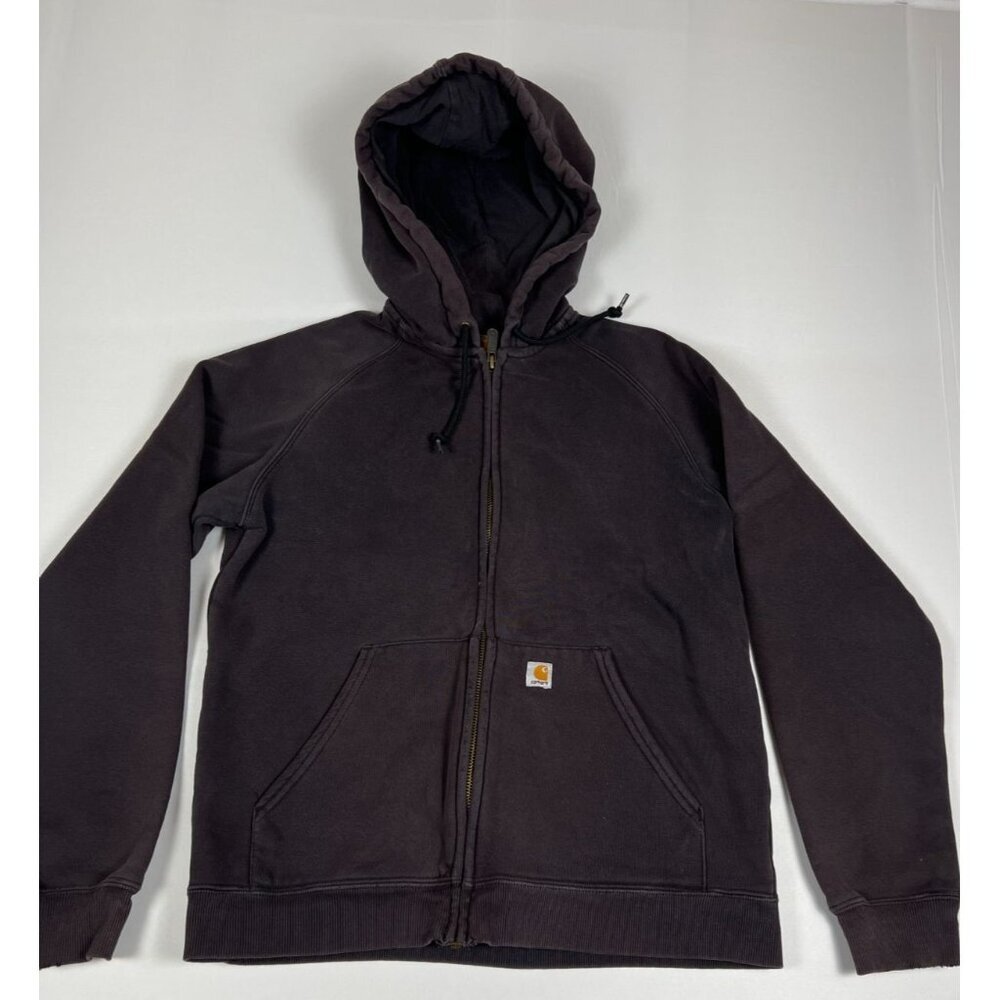 Carhartt For Women Medium Grey Full Zip Hooded Sweatshirt